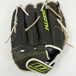 Worth Shut Out SO1250 12.5 Inch Fastpitch Softball Glove Black Neon Green RHT